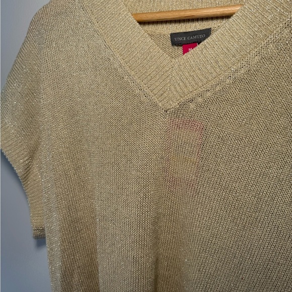 Vince Camuto Beige Short Sleeve Top - Picture 4 of 8